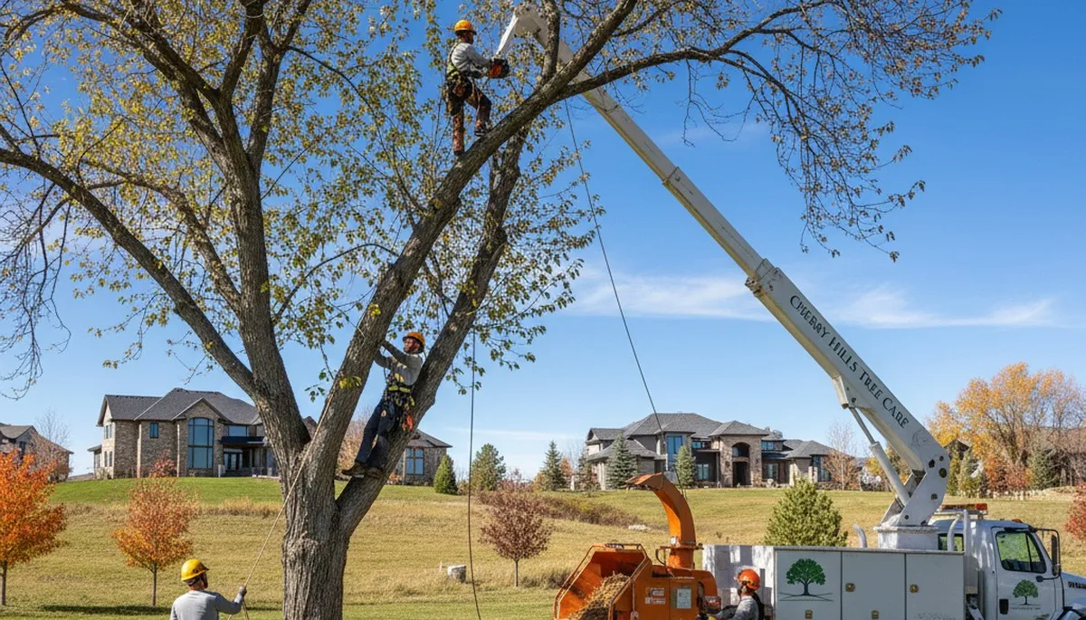 Professional tree removal service in Aurora CO safely clearing trees for homeowners