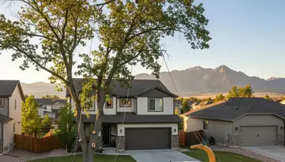 Professional tree removal service team working safely in Aurora, CO